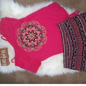 2pc Justice tribal shirt and short set